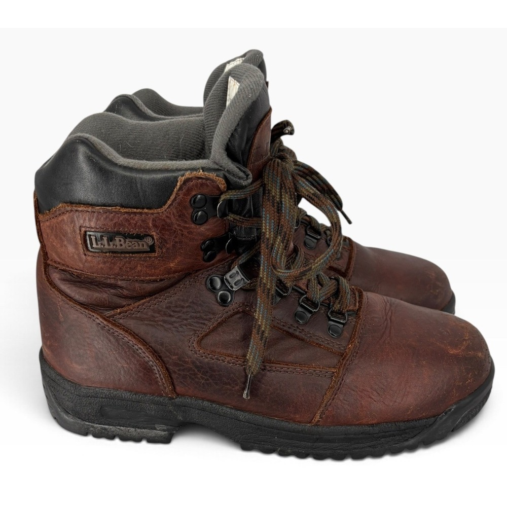 LL Bean Knife Edge Hiking Boots Mens Size 8 Brown Gore-Tex Gorpcore